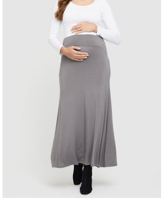 Bamboo Body - Lana Long Skirt - Skirts (Gull Grey) Lana Long Skirt