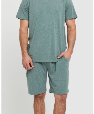 Bamboo Body - Men's Chill Shorts - Sleepwear (Moss Green) Men's Chill Shorts