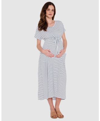 Bamboo Body - Mila Maxi Dress - Dresses (Black White Stripe) Mila Maxi Dress