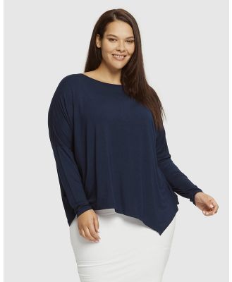 Bamboo Body - Relax Bamboo Boatneck Top - Tops (Navy) Relax Bamboo Boatneck Top