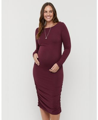 Bamboo Body - Selena Dress - Dresses (Burgundy) Selena Dress