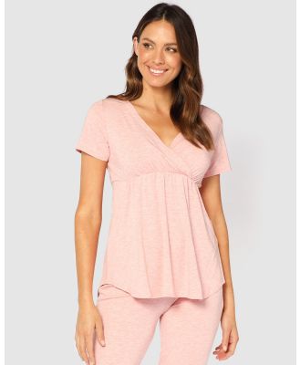 Bamboo Body - Short Sleeve PJ Top - Sleepwear (Rose) Short Sleeve PJ Top