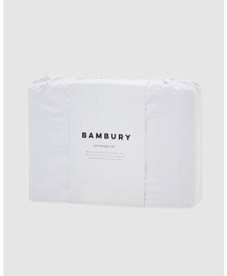 Bambury - Cotton Sheet Set   Split Bed - Home (White) Cotton Sheet Set - Split Bed