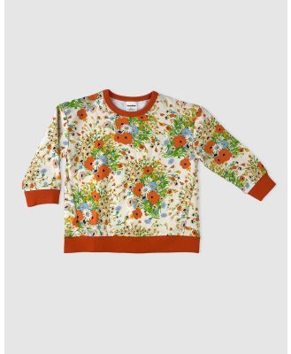 Banabae - Poppy Floral Organic Cotton Jumper - Jumpers & Cardigans (Red) Poppy Floral Organic Cotton Jumper