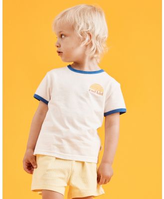 Banabae - Rad Kid Primary Ringer Tee - Short Sleeve T-Shirts (WHITE) Rad Kid Primary Ringer Tee