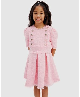 Bardot Junior - Brielle Boucle Dress   Kids Teens - Dresses (Soft Pink) Brielle Boucle Dress - Kids-Teens