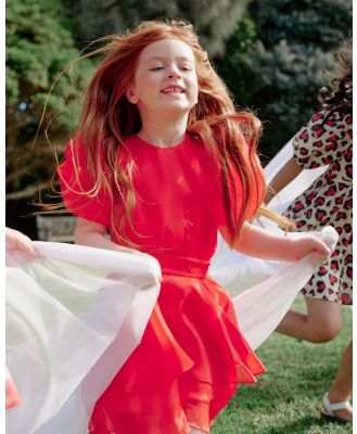 Bardot Junior - Enya Organza Mini Dress   Kids Teens - Dresses (Fire Red) Enya Organza Mini Dress - Kids-Teens