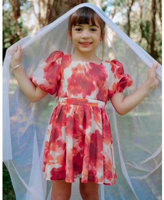 Bardot Junior - Marla Abstract Mini Dress   Kids Teens - Printed Dresses (Poppy Red) Marla Abstract Mini Dress - Kids-Teens