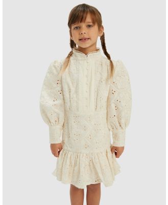 Bardot Junior - Talina Embroidered Dress   Kids Teens - Dresses (Ivory) Talina Embroidered Dress - Kids-Teens