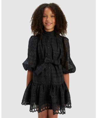 Bardot Junior - Violet Mini Shirt Dress   Kids Teens - Dresses (Black) Violet Mini Shirt Dress - Kids-Teens