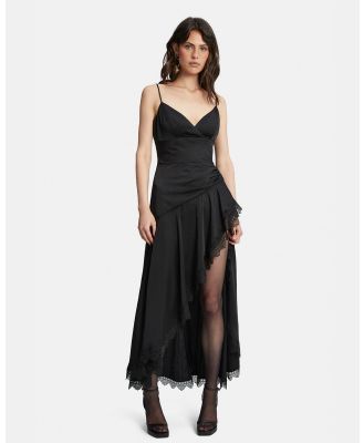 Bardot - Sorella Lace Trim Midi Dress - Bridesmaid Dresses (194006 BLACK) Sorella Lace Trim Midi Dress