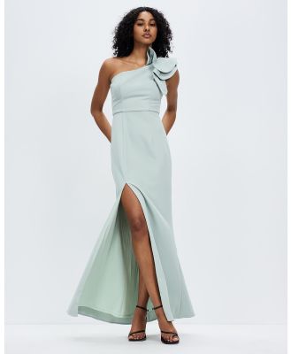 Bariano - Sue Frill Shoulder Gown - Dresses (Soft Sage) Sue Frill Shoulder Gown