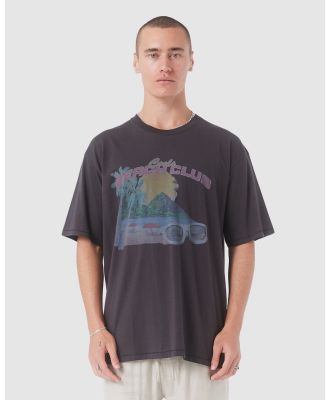 Barney Cools - Beach Homie Tee - Short Sleeve T-Shirts (Pigment Black) Beach Homie Tee