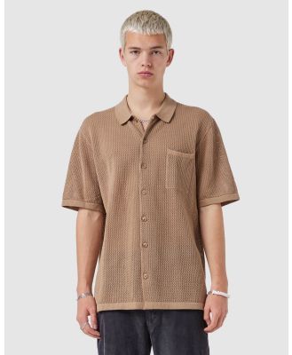 Barney Cools - Knit Holiday Shirt - Casual shirts (Dk Beige) Knit Holiday Shirt