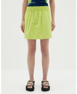 bassike - Cotton Canvas Tennis Skirt - Skirts (Green Glow) Cotton Canvas Tennis Skirt