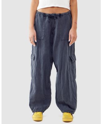 BDG By Urban Outfitters - Linen Cocoon Cargo Pants - Pants (Black) Linen Cocoon Cargo Pants
