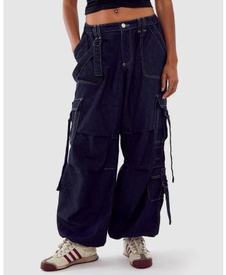 BDG By Urban Outfitters - Strappy Cargo Rinse Jeans - Jeans (Washed Denim) Strappy Cargo Rinse Jeans