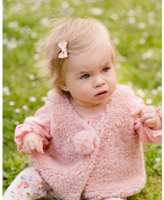 Bebe by Minihaha - Dotti Pom Pom Vest   Babies - Coats & Jackets (Coral) Dotti Pom Pom Vest - Babies