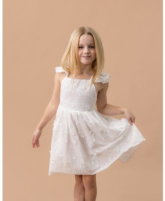 Bebe by Minihaha - Floral Embroidered Cross Strap Dress 3 7Yrs - Dresses (CREAM) Floral Embroidered Cross Strap Dress 3-7Yrs
