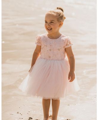 Bebe by Minihaha - Lace Bodice Dress   Babies - Dresses (Dusky Pink) Lace Bodice Dress - Babies