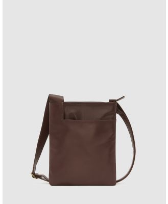 BEE - Merredin Brown Leather Crossbody Bag - Handbags (Brown) Merredin Brown Leather Crossbody Bag
