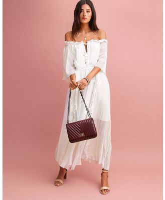 Belle & Bloom - Amour Amour Ruffled Midi Dress - Dresses (White) Amour Amour Ruffled Midi Dress