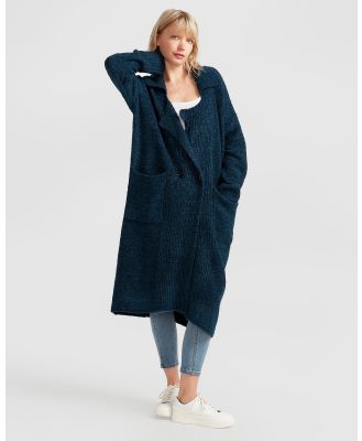 Belle & Bloom - Born To Run Sweater Coat - Jumpers & Cardigans (Dark Teal) Born To Run Sweater Coat