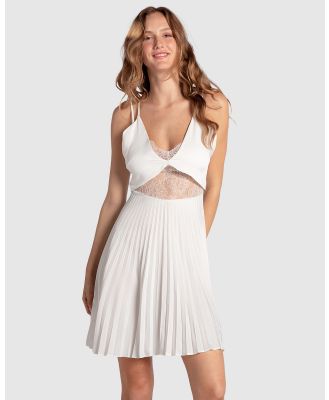Belle & Bloom - Feel It Still Lace Trim Mini Dress - Dresses (white) Feel It Still Lace Trim Mini Dress