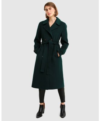 Belle & Bloom - Front Runner Belted Coat - Coats & Jackets (Dark Green) Front Runner Belted Coat