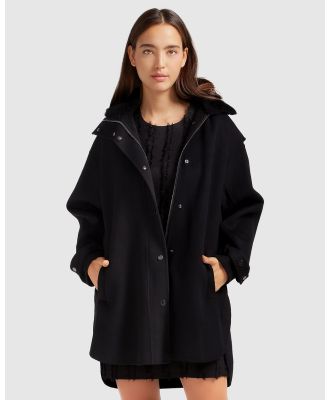 Belle & Bloom - Heavy Hearted Detachable Hooded Coat - Coats & Jackets (Black) Heavy Hearted Detachable Hooded Coat