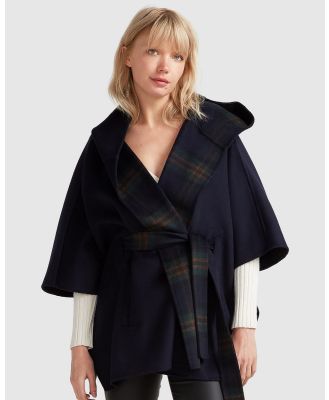 Belle & Bloom - Jackson Landing Wool Blend Cape Coat - Coats & Jackets (French Navy) Jackson Landing Wool Blend Cape Coat