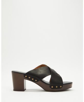 Belle & Bloom - Midtown Clog Mules - Sandals (Black & Chocolate) Midtown Clog Mules