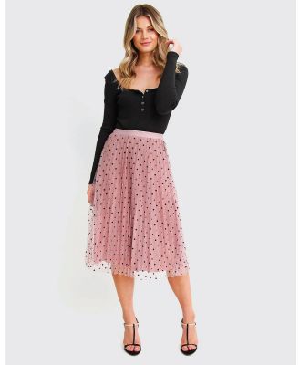 Belle & Bloom - Mixed Feelings Reversible Skirt - Skirts (Pink) Mixed Feelings Reversible Skirt