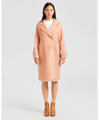 Belle & Bloom - Rumour Has It Oversized Wool Blend Coat - Coats & Jackets (Peach Fizz) Rumour Has It Oversized Wool Blend Coat