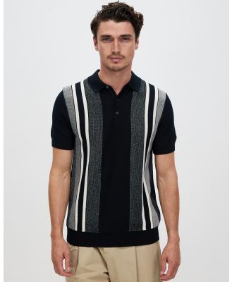 Ben Sherman - Birdseye Stripe Polo - Shirts & Polos (Black) Birdseye Stripe Polo