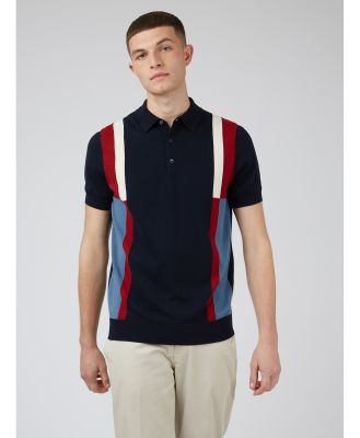 Ben Sherman - Intarsia Stripe Polo - Casual shirts (NAVY) Intarsia Stripe Polo