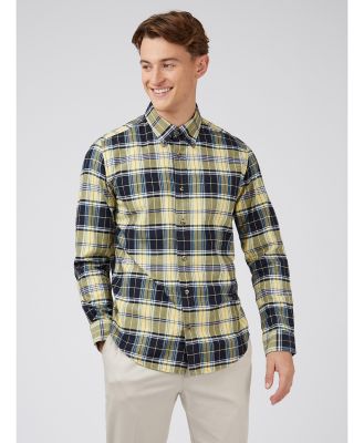 Ben Sherman - Irregular Tartan Check Long Sleeve Shirt - Casual shirts (YELLOW) Irregular Tartan Check Long Sleeve Shirt