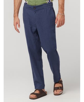 Ben Sherman - Linen Blend Tapered Pant - Cargo Pants (BLUE) Linen Blend Tapered Pant