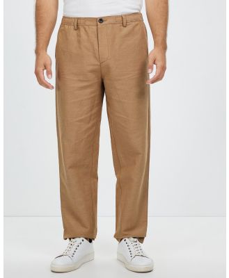 Ben Sherman - Linen Blend Trousers - Pants (Light Brown) Linen Blend Trousers