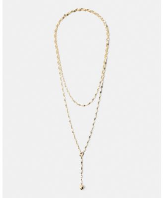 Bershka - Long Cascade Necklace - Jewellery (Gold) Long Cascade Necklace