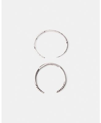 Bershka - Set Of 2 Cuff Bracelets - Jewellery (Silver) Set Of 2 Cuff Bracelets