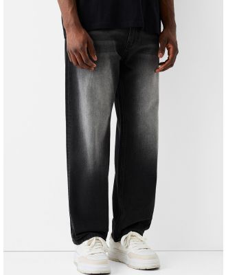 Bershka - Straight Fit ’90s Jeans - Jeans (Black) Straight Fit ’90s Jeans