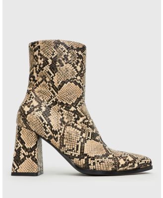 Betts - Callie Block Heel Ankle Boots - Boots (Snake) Callie Block Heel Ankle Boots