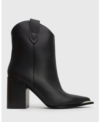 Betts - Jackson Stacked Heel Ankle Boots - Boots (Black) Jackson Stacked Heel Ankle Boots