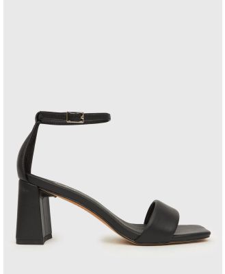 Betts - Lana Square Toe Dress Sandals - Mid-low heels (Black) Lana Square Toe Dress Sandals