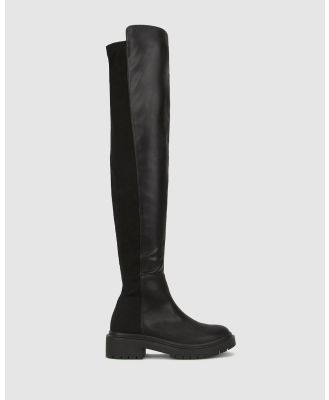Betts - Never Ever Over the Knee Sock Boots - Boots (Black) Never Ever Over the Knee Sock Boots