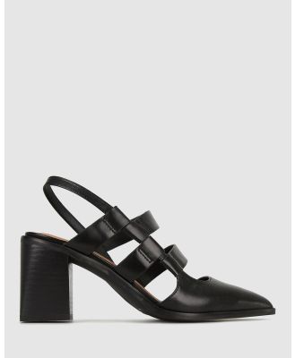 Betts - Saphia Pointed Toe Block Heel Pumps - Mid-low heels (Black) Saphia Pointed Toe Block Heel Pumps