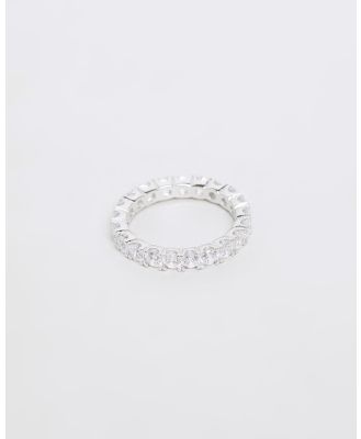Bianc - Eternity Ring - Jewellery (Rhodium-Plated Sterling Silver) Eternity Ring