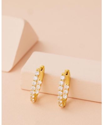 Bianc - Small Halo Earrings - Jewellery (Gold) Small Halo Earrings