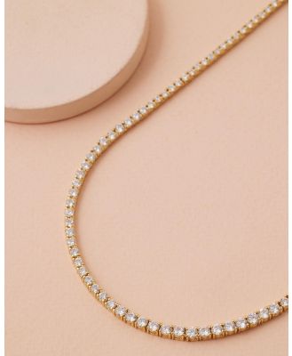 Bianc - Small Tennis Necklace - Jewellery (Gold) Small Tennis Necklace